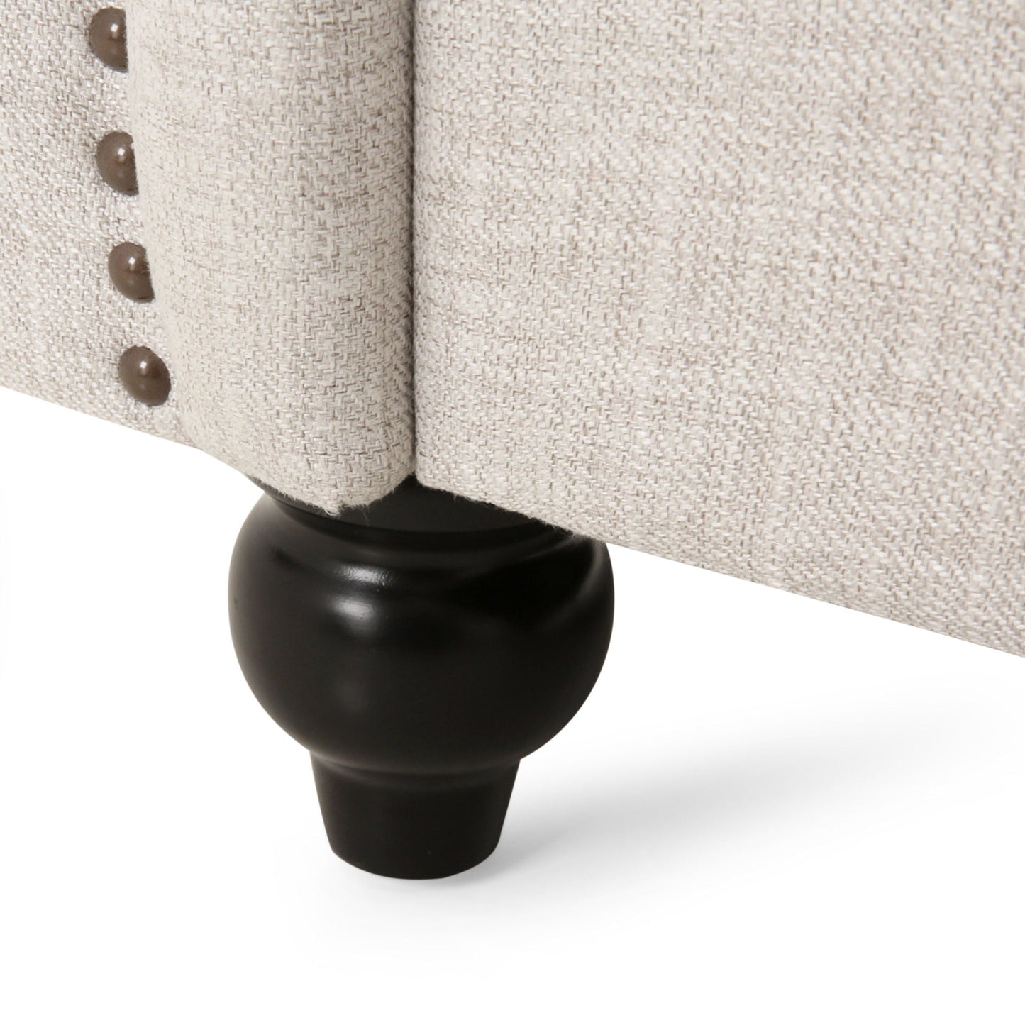 Nexuson Upholstered Chesterfield Chair With Deep Tufted And Nailhead Trim