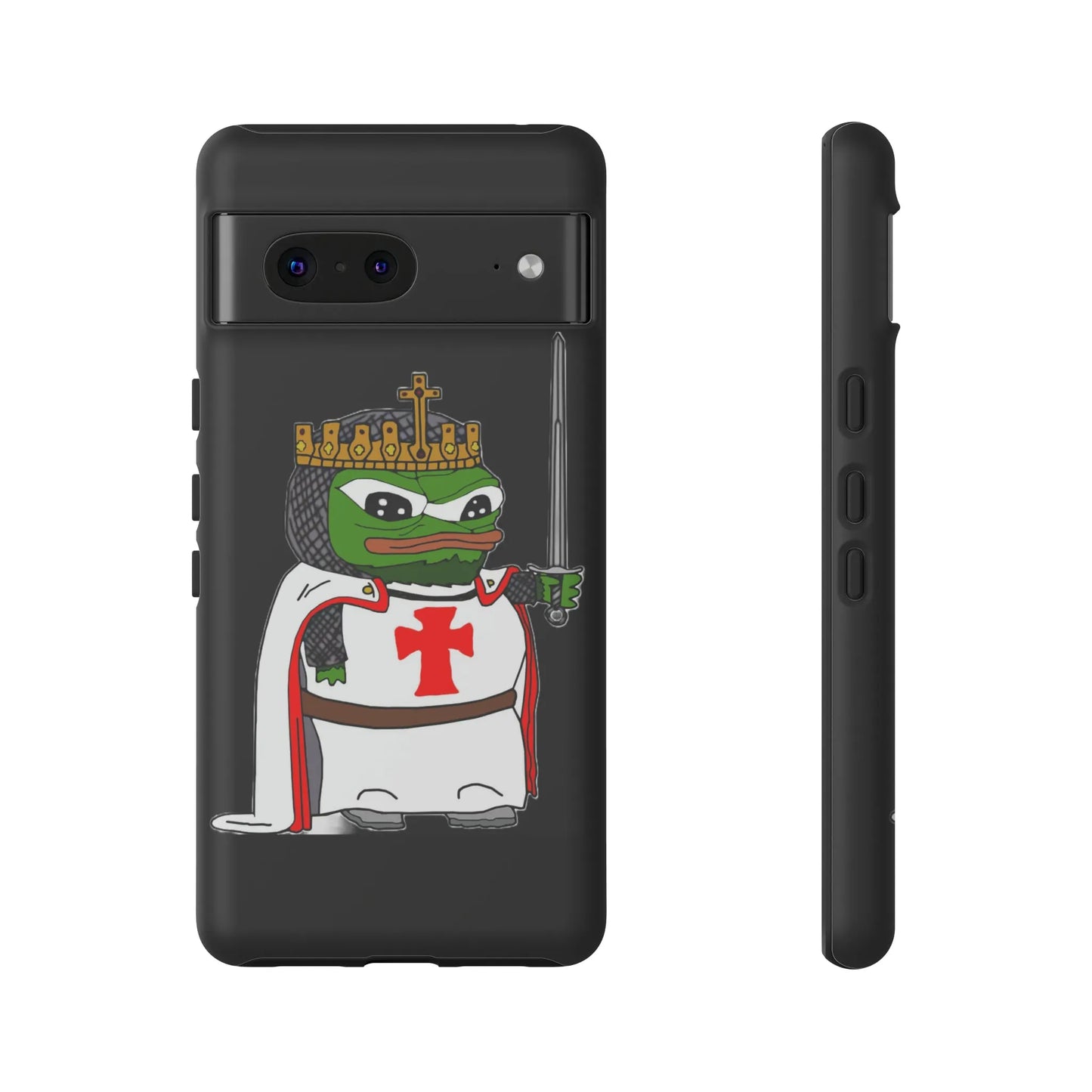 Crusader Pepe Cell Phone Case - Deus Vult Knight Phone Cover - 4LibertyShop.com