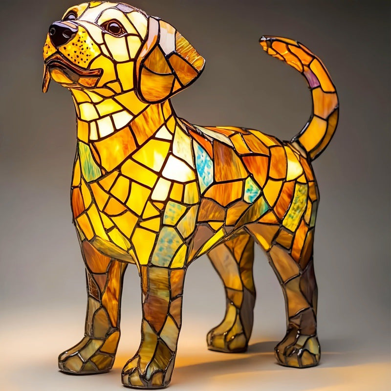 Animal resin LED night light, a cute bedside lamp for living rooms and bedrooms.