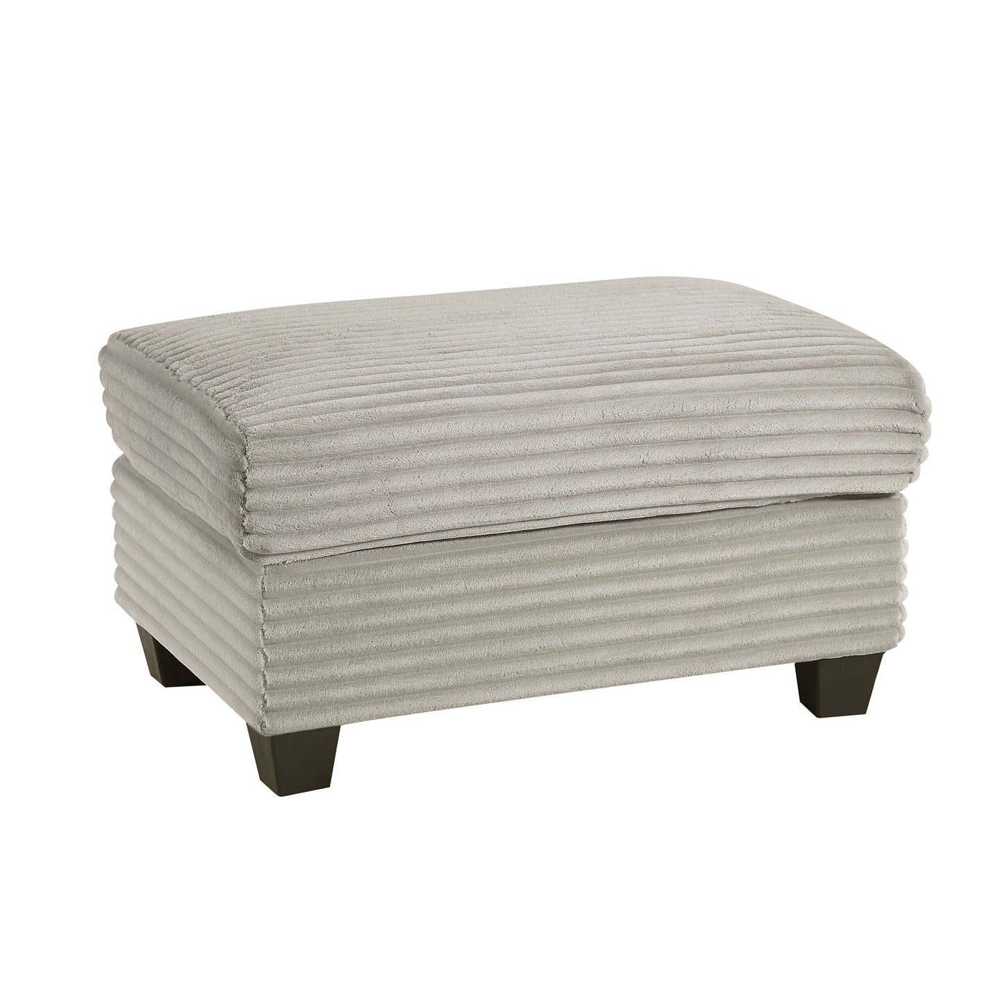 Upholstered U-Shaped Sectional Sofa With Movable Ottoman And Side Storage Pockets