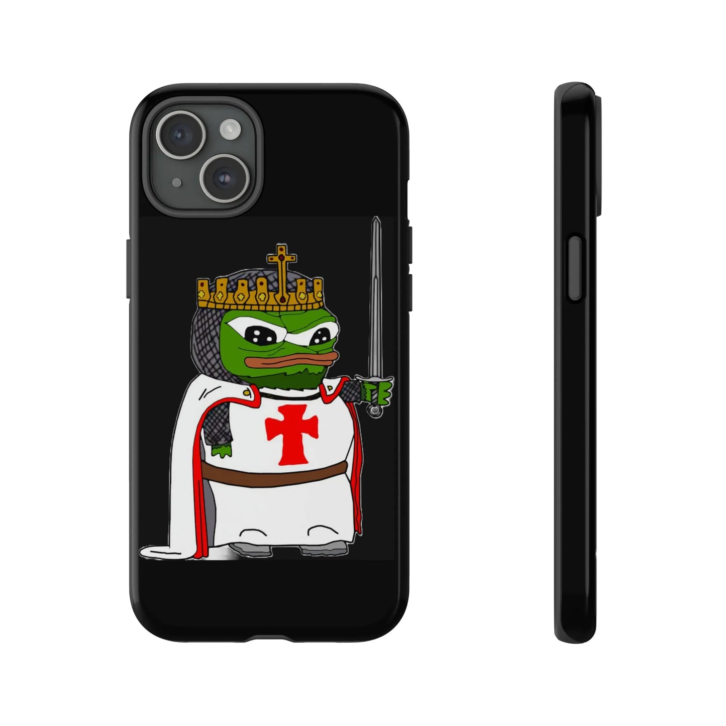 Crusader Pepe Cell Phone Case - Deus Vult Knight Phone Cover - 4LibertyShop.com