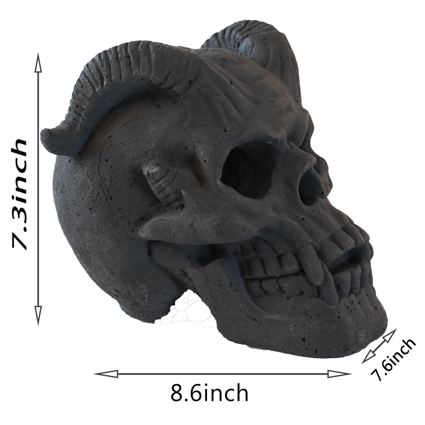 Hand-Forged Flame Skull for Fire Pits and Hearths