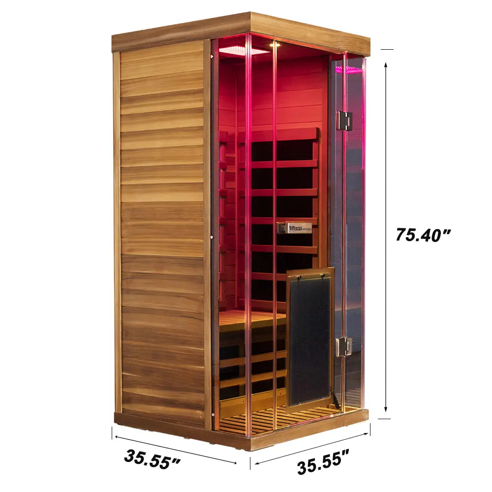 Wizzisauna SR01 1 Person Red Cedar Far Infrared Sauna *Pre-Order*