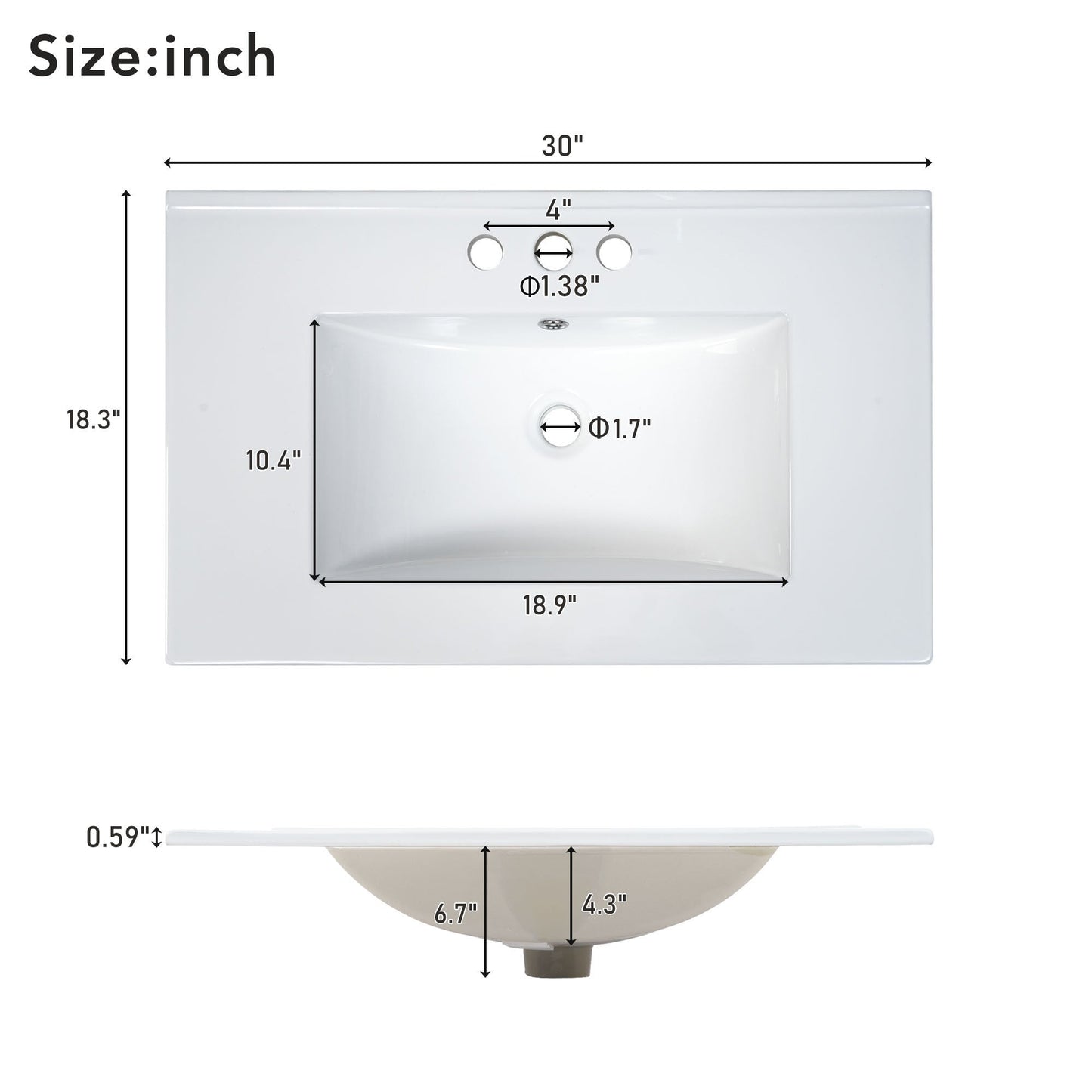 Elegant Olive Green 30' Bathroom Vanity with Ceramic Sink and Ample Storage, Solid Wood and MDF Construction