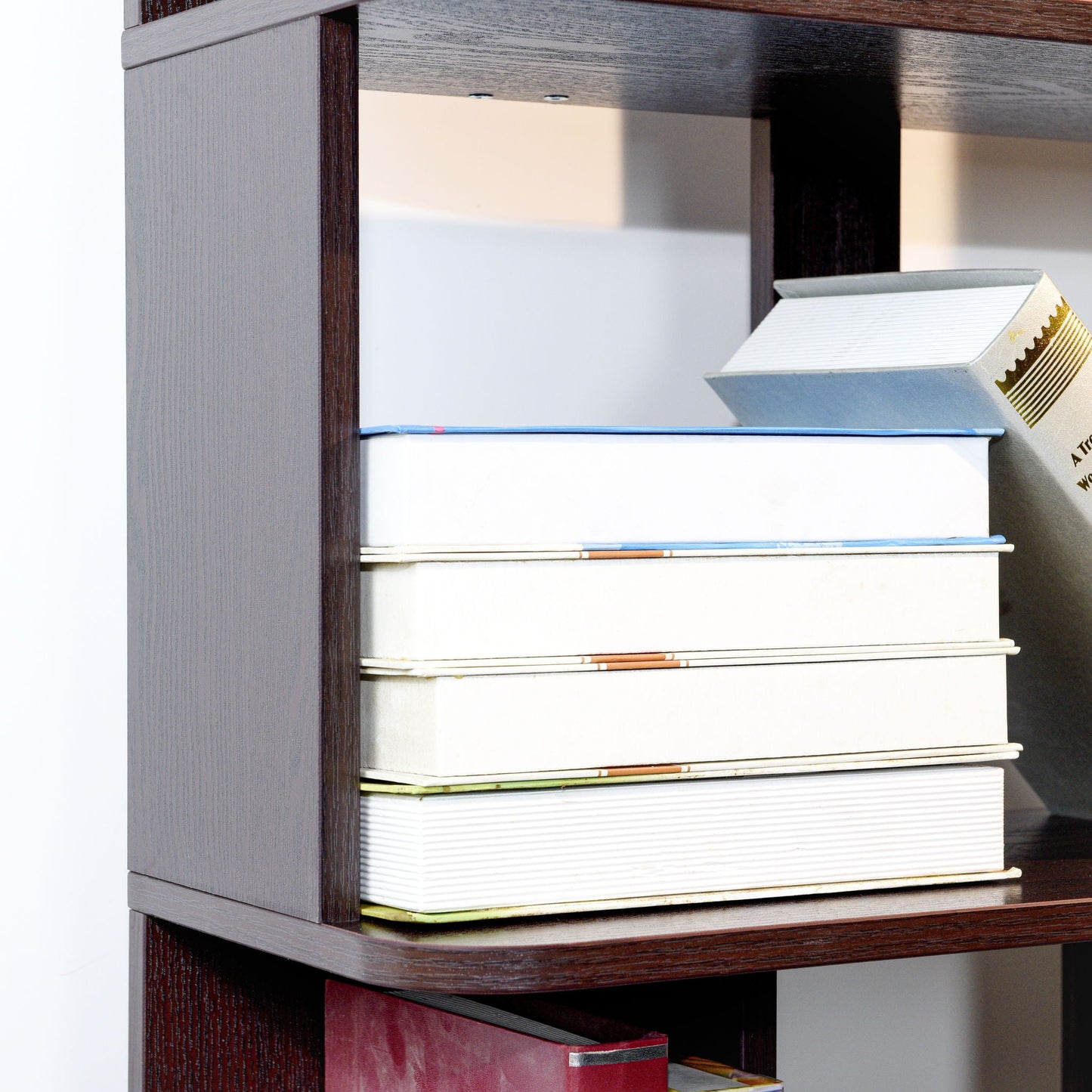 Modern 5 Tier Open Storage Bookcase