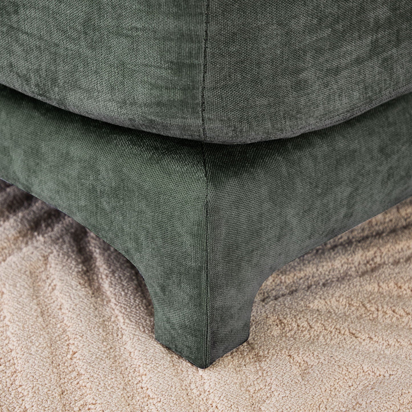Stylish Sofa With Ottoman And Lumbar Pillows, Ergonomic Design