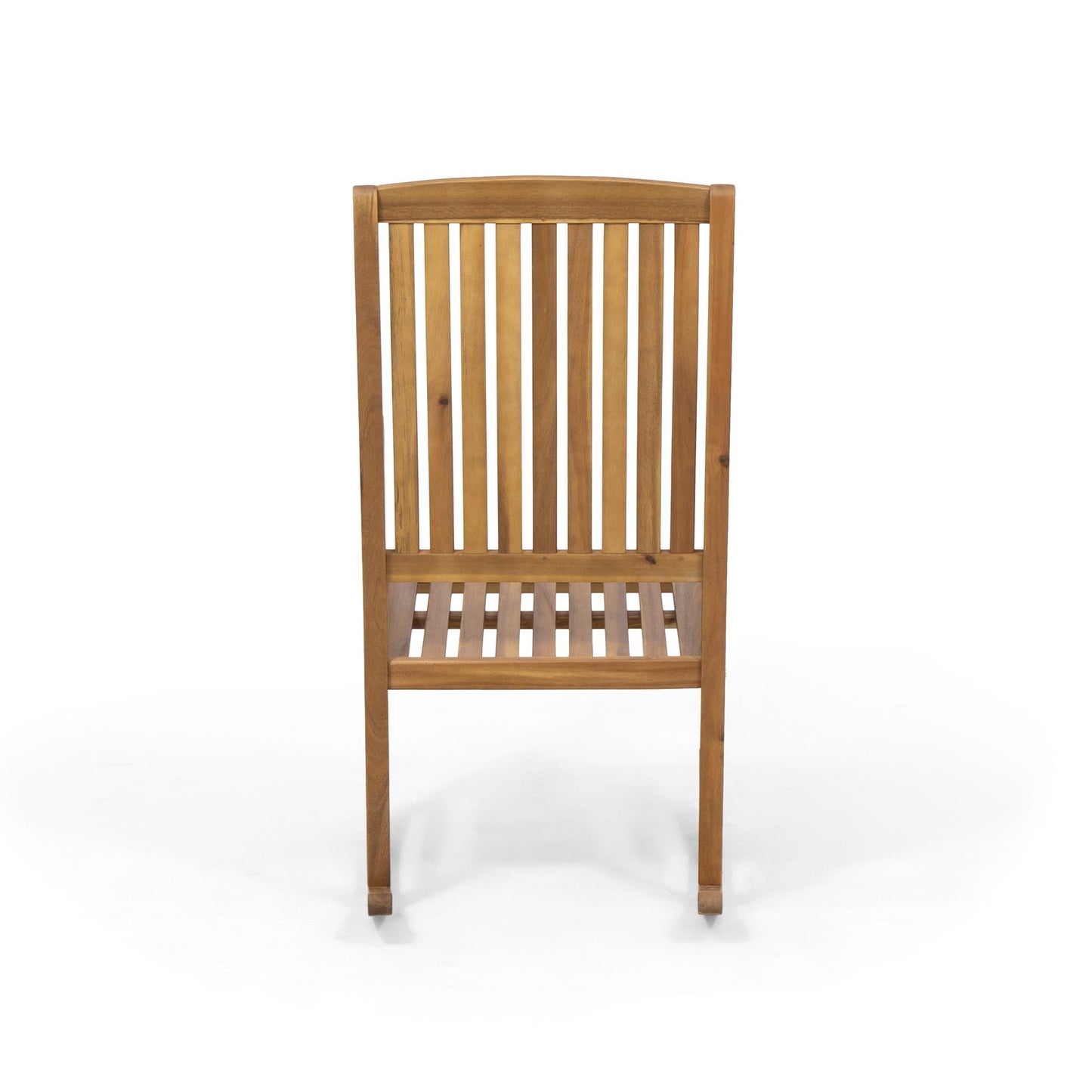 Muse Outdoor Acacia Rocking Chair With Slat Design - Teak