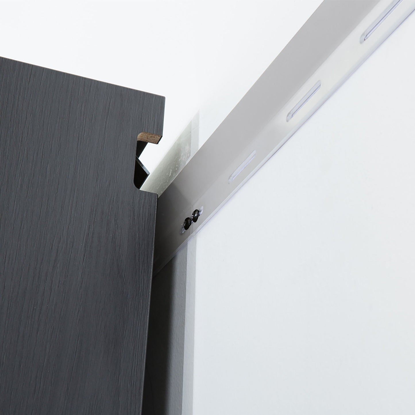 Astro Series - Wall Storage Cabinet With Soft Closing Drawers - Metallic Gray