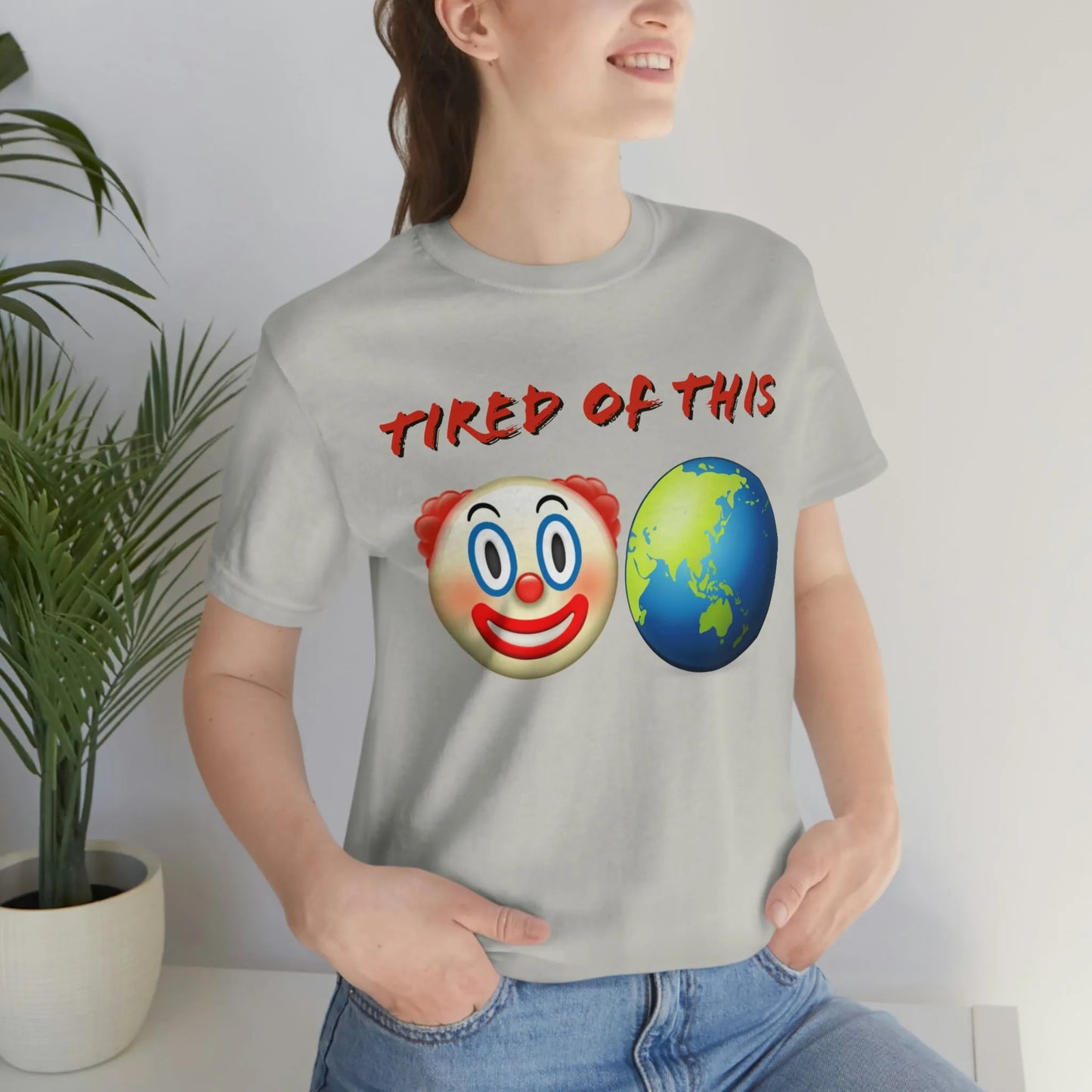 Tired Of This Clown World Emoji T-Shirt