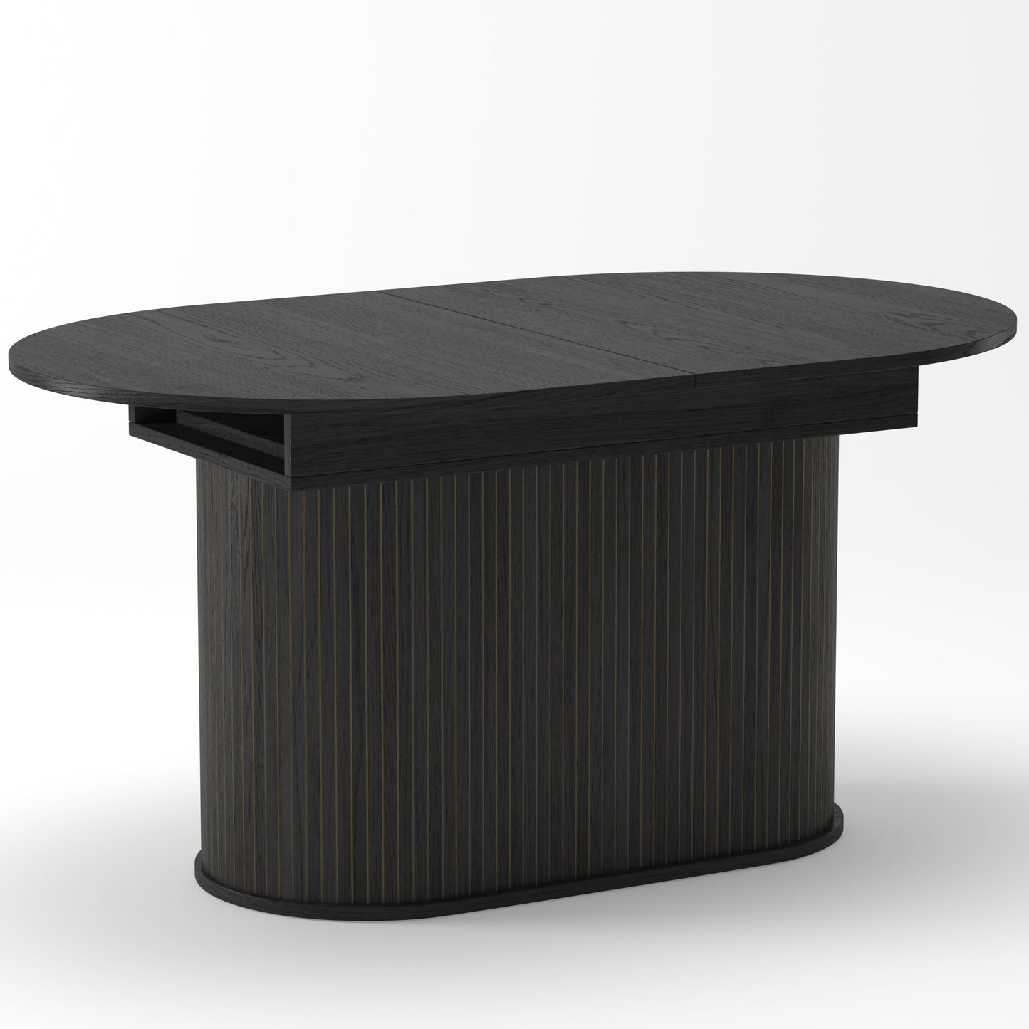 55.11'-70.86' Extendable Dining Table with Striped Legs