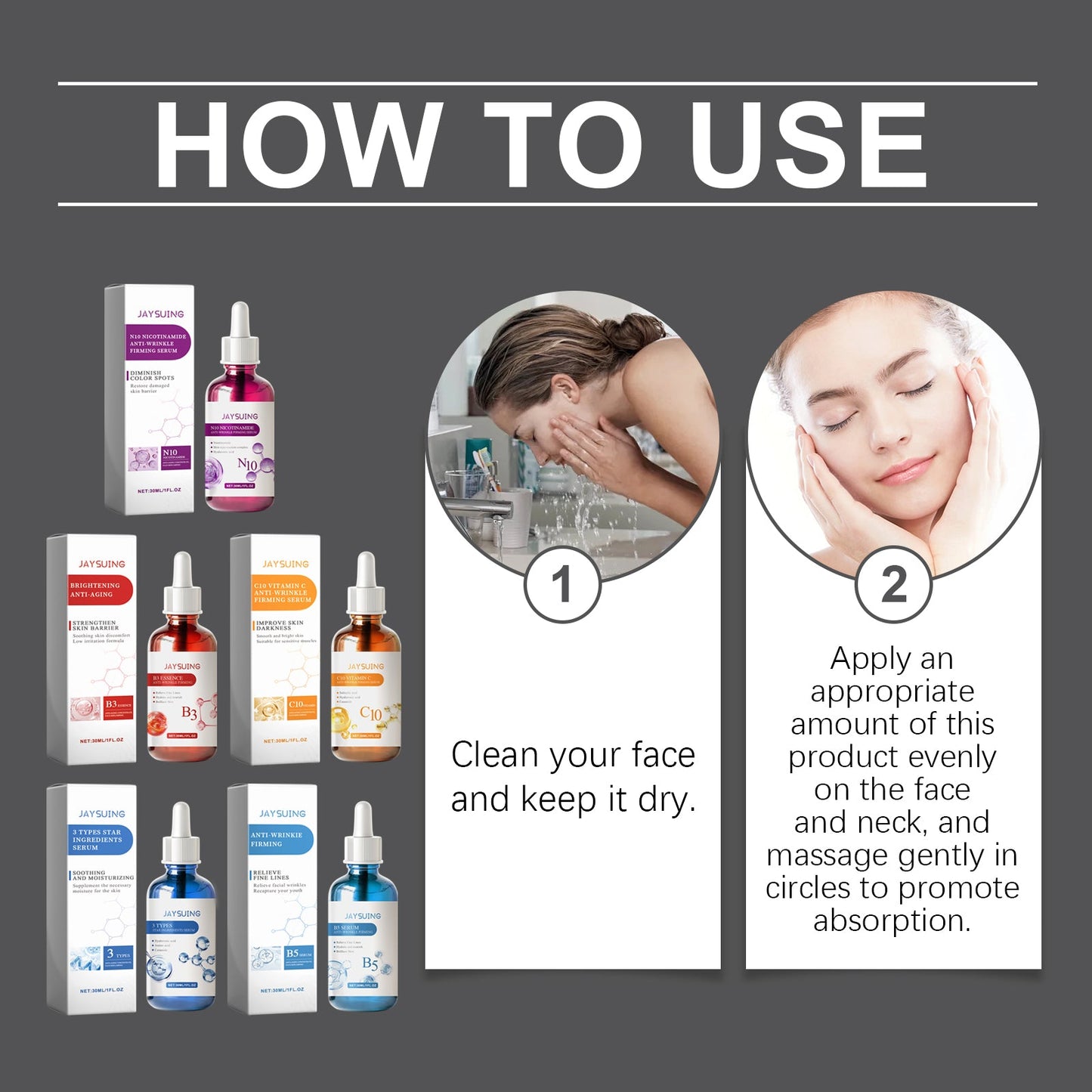 Serum Gift Box 5-Piece Facial Moisturizing And Hydrating Daily Repair Serum Gift Box