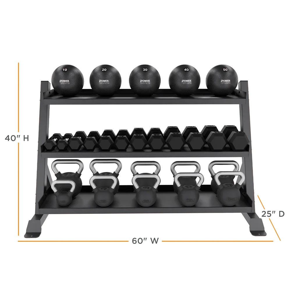 Power Systems Granite Series Multipurpose Rack - Three Tier