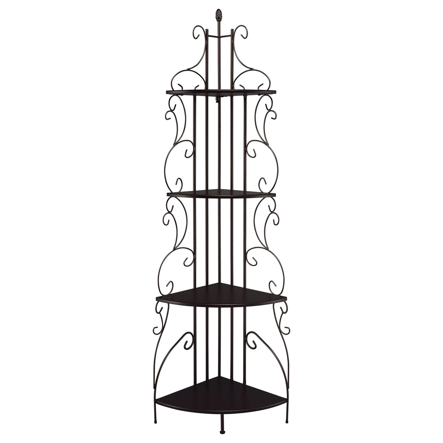 4 Shelf Corner Bookcase - Cappuccino
