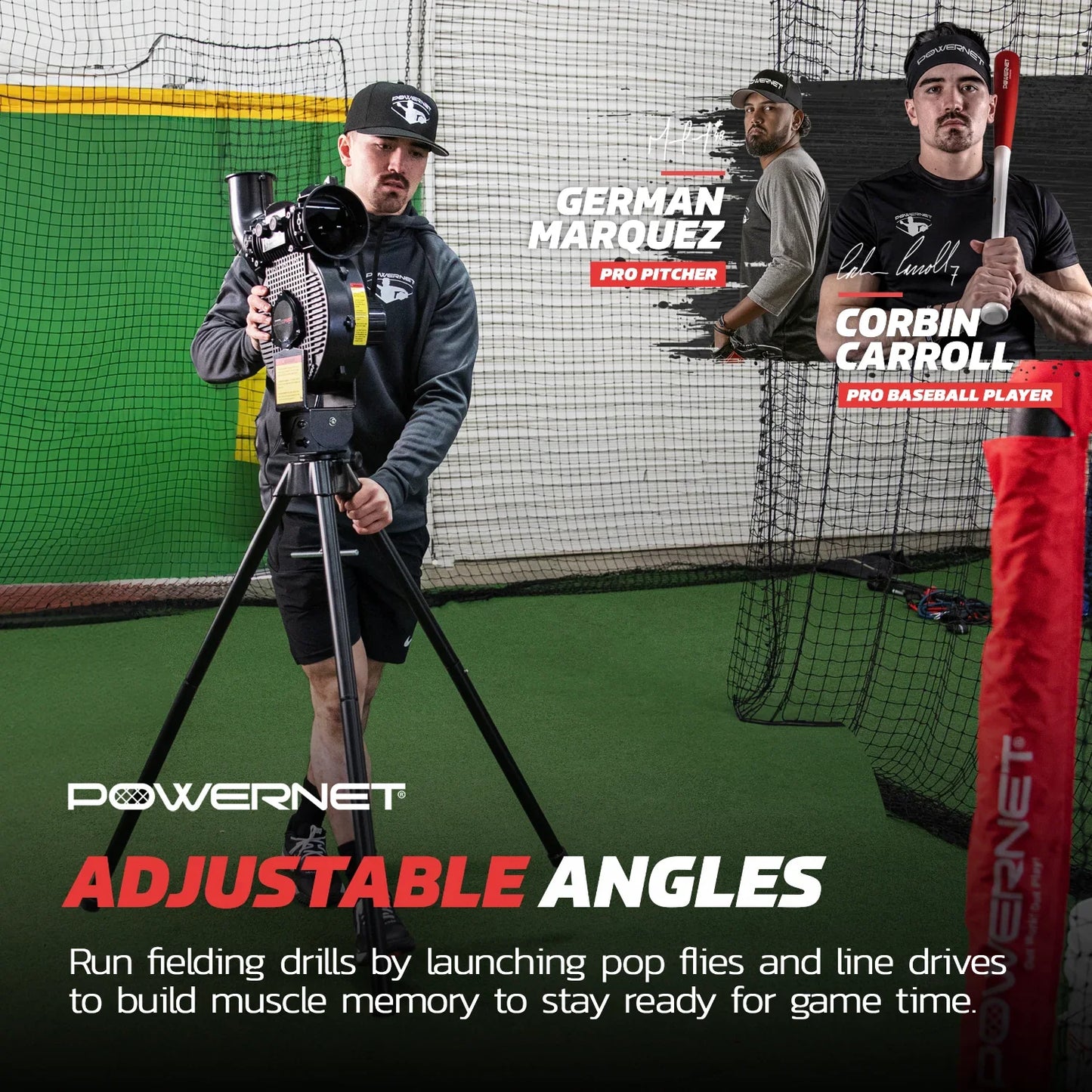 PowerNet Launch F-Lite Baseball & Softball Pitching Machine
