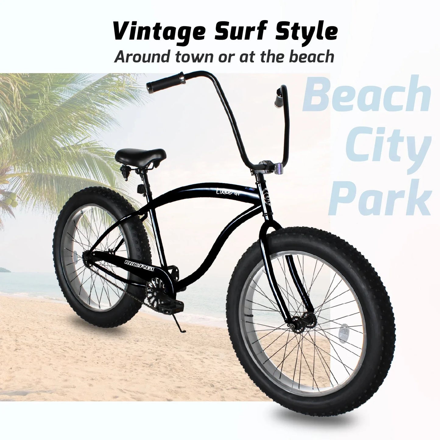 Micargi Luxe GT 26" Beach Cruiser Bike