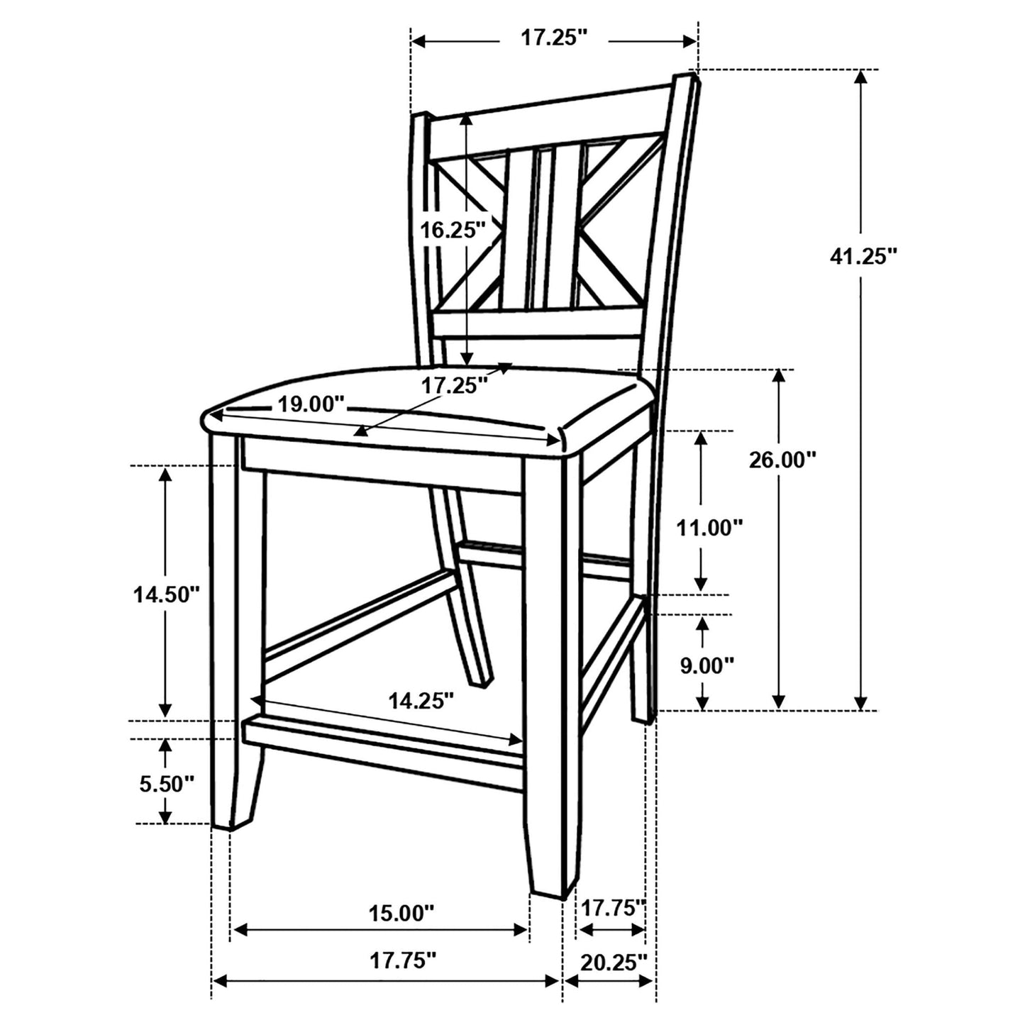 Counter Height Stool (Set of 2) - Gray