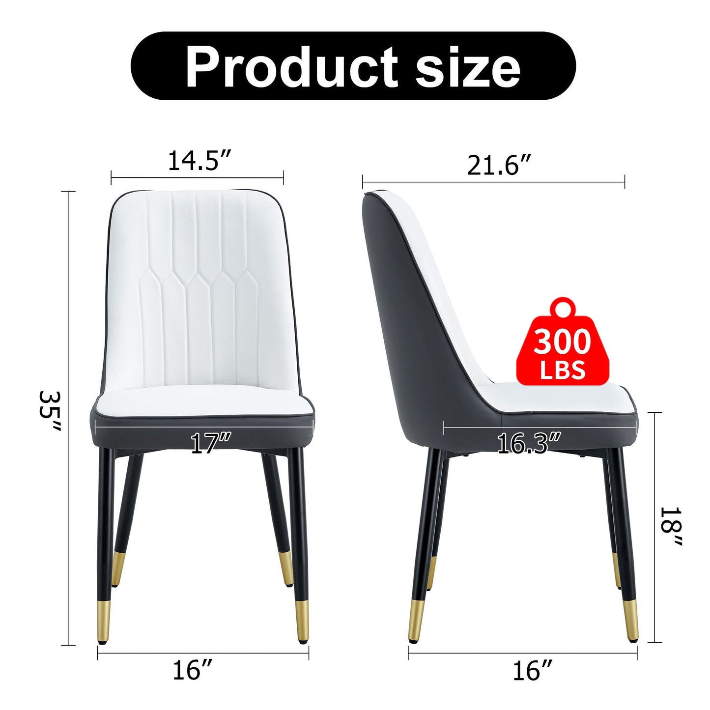 Modern Dining Chair With Metal Leg