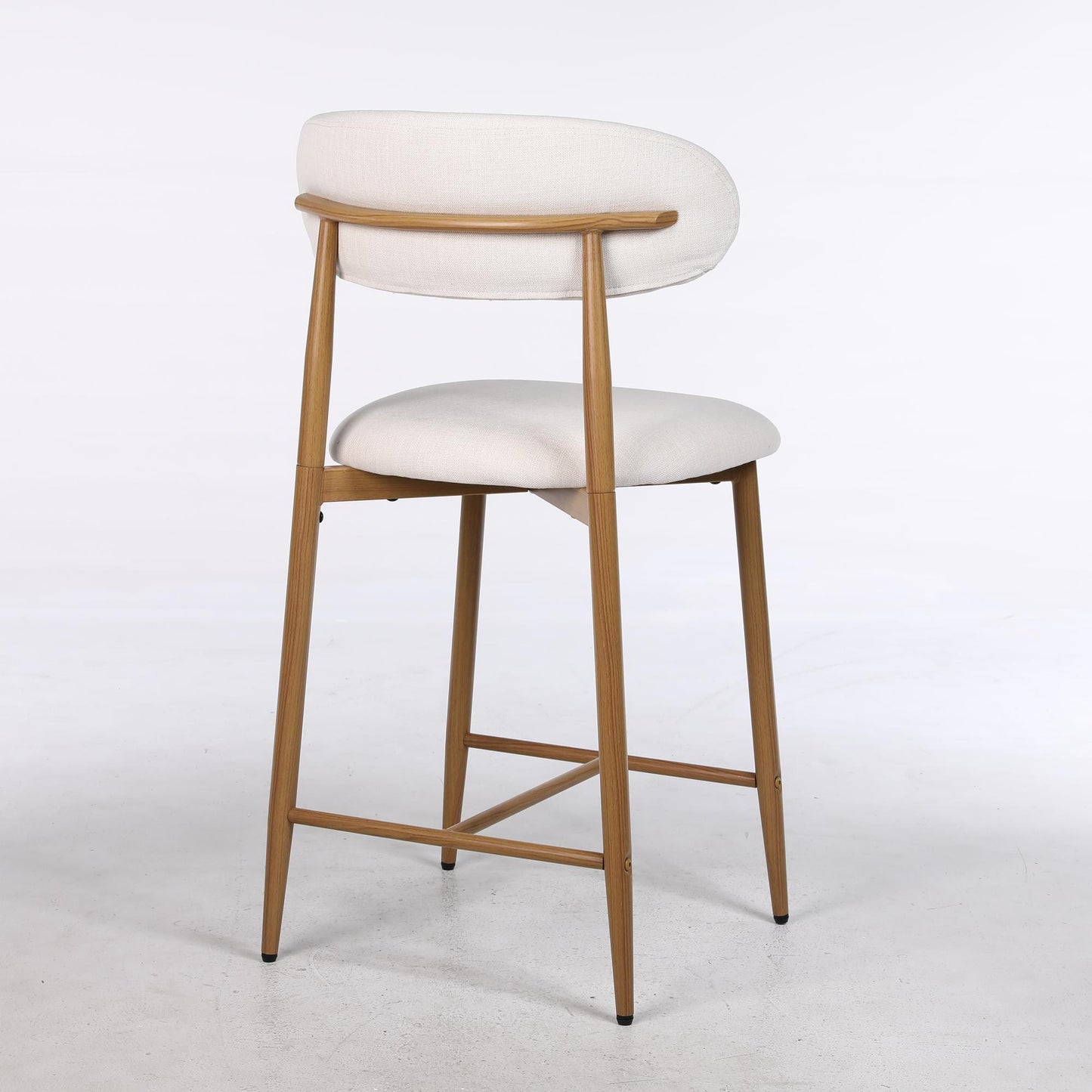 Upholstered Counter Height Bar Stools For Kitchen Island (Set of 2) - Beige
