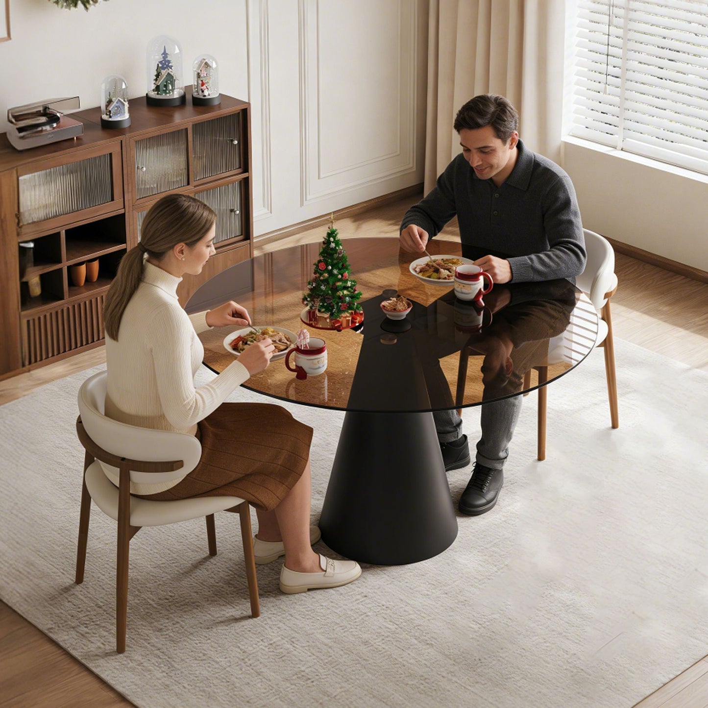 Round Glass Dining Table With Chairs