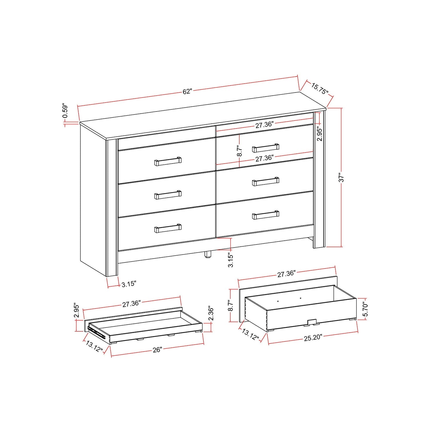 Lorenzo - 5 Piece Bedroom Set With Glittered Detailing