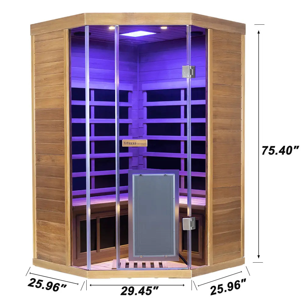Wizzisauna SR07 2 Person Far Infrared Sauna Red Cedar *Pre-Order*