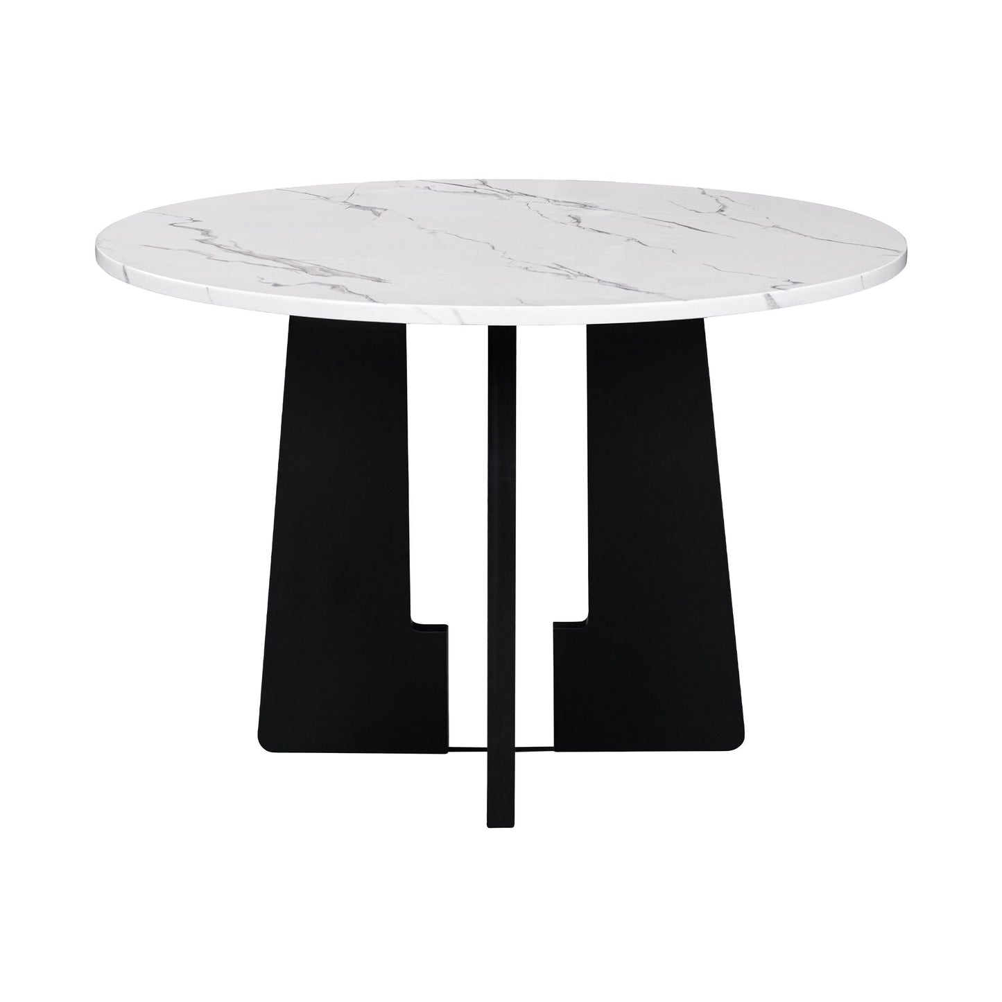 5 Piece Round Dining Table Set, Modern Dining Table And 4 Upholstered Chairs For Dining Room