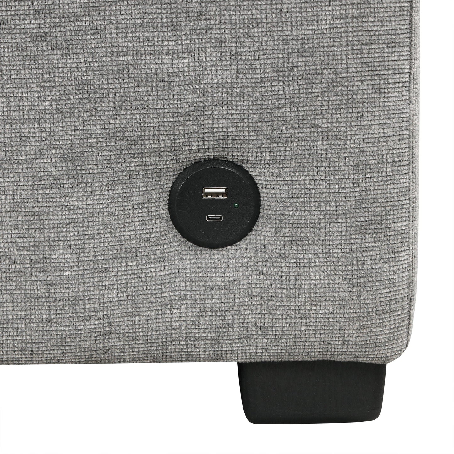 Modern U-Shaped Sectional Sofa Convertible Pull-Out Sofa Bed With USB Ports And Cup Holders