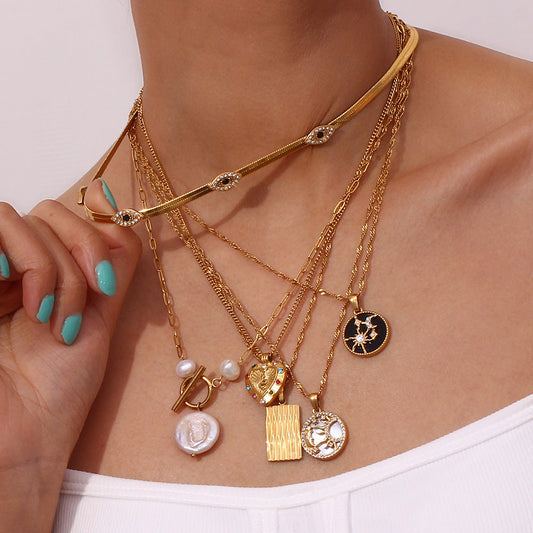 Fashionable And Stylish Retro Titanium Stainless Steel Necklace