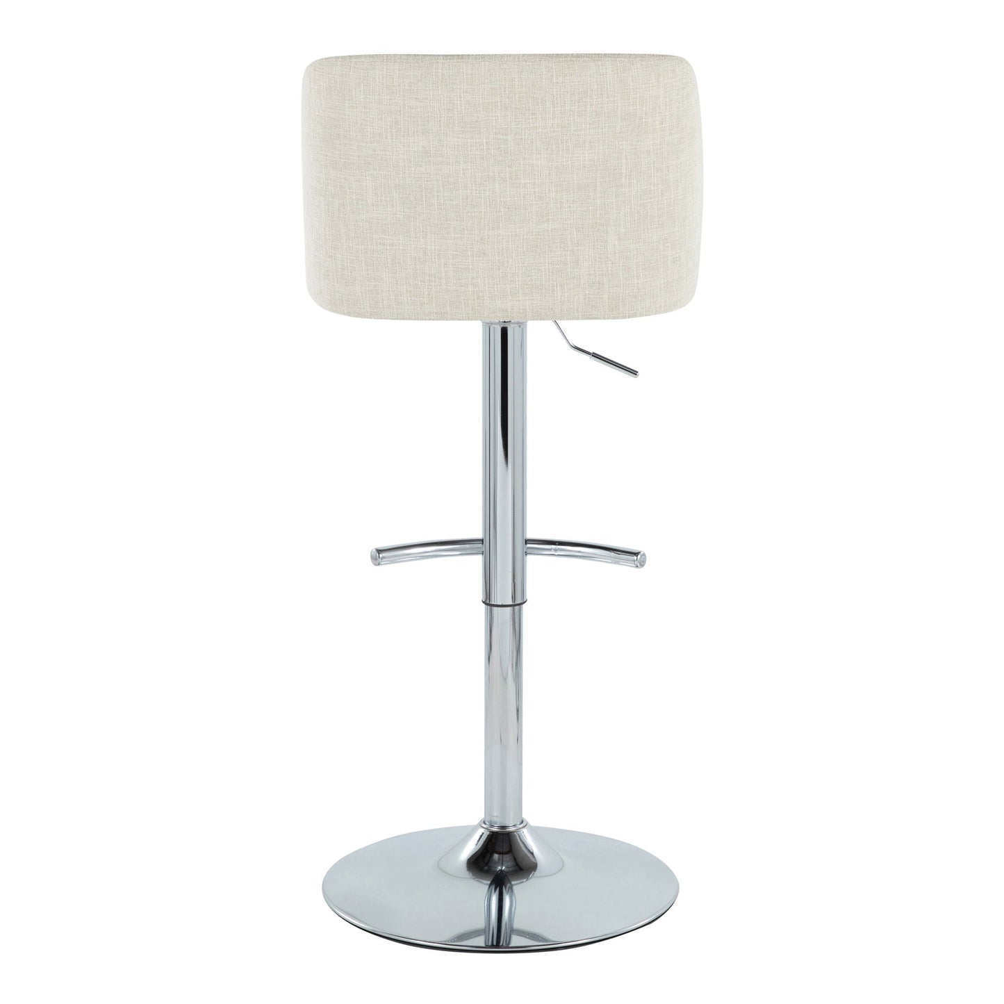 Toriano - Contemporary Adjustable Barstool Swivel With Rounded T Footrest (Set of 2)