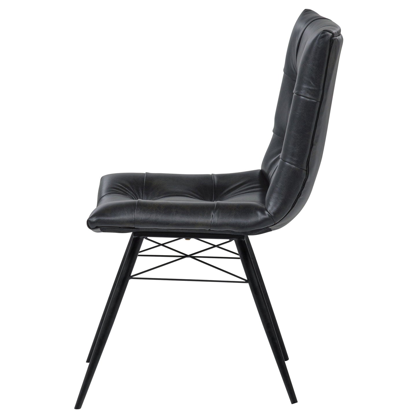 Tufted Back Dining Chairs (Set of 4) - Black