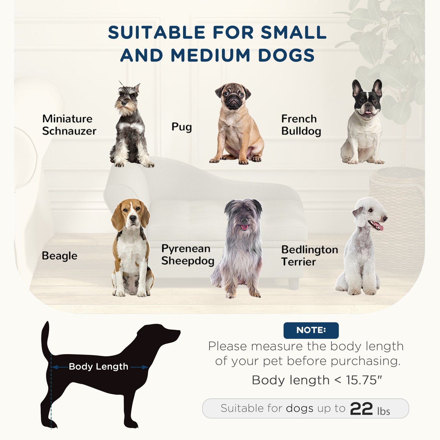 PawHut Pet Sofa Dog Couch Gray