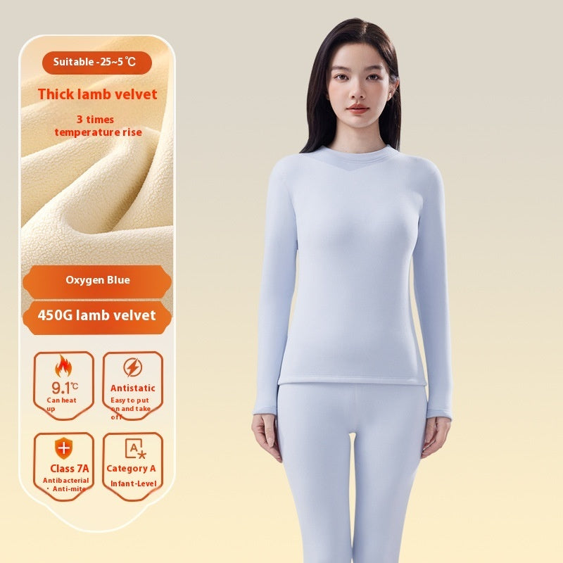 Women's Autumn Winter Berber Fleece Thermal Underwear
