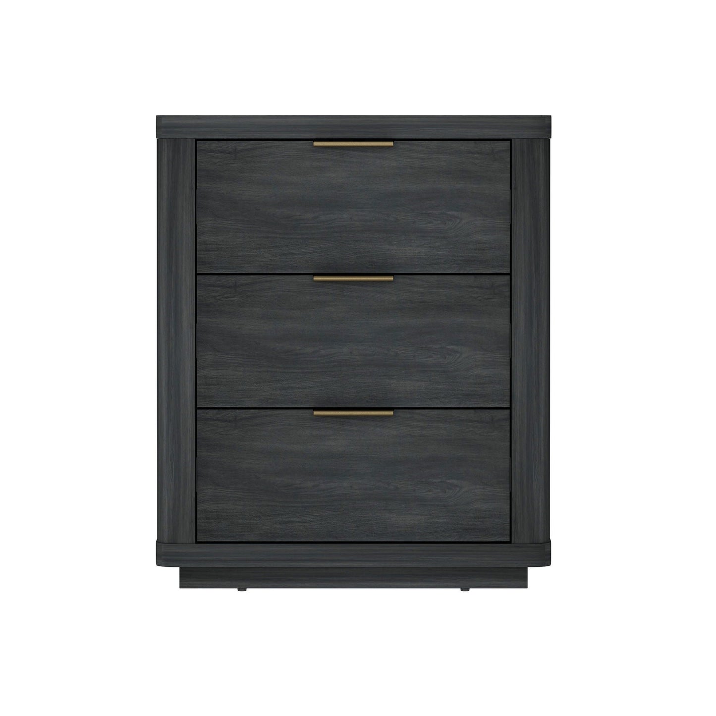 Evelyn - Nightstand With 3 Drawers, Smooth Rounded Edges