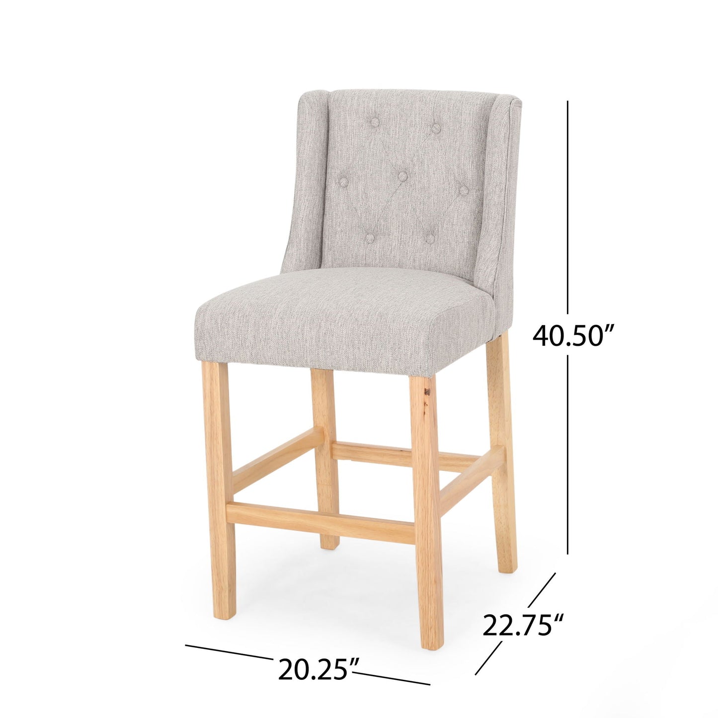 Vienna Contemporary Fabric Tufted & Wingback Counter Stools (Set of 2)