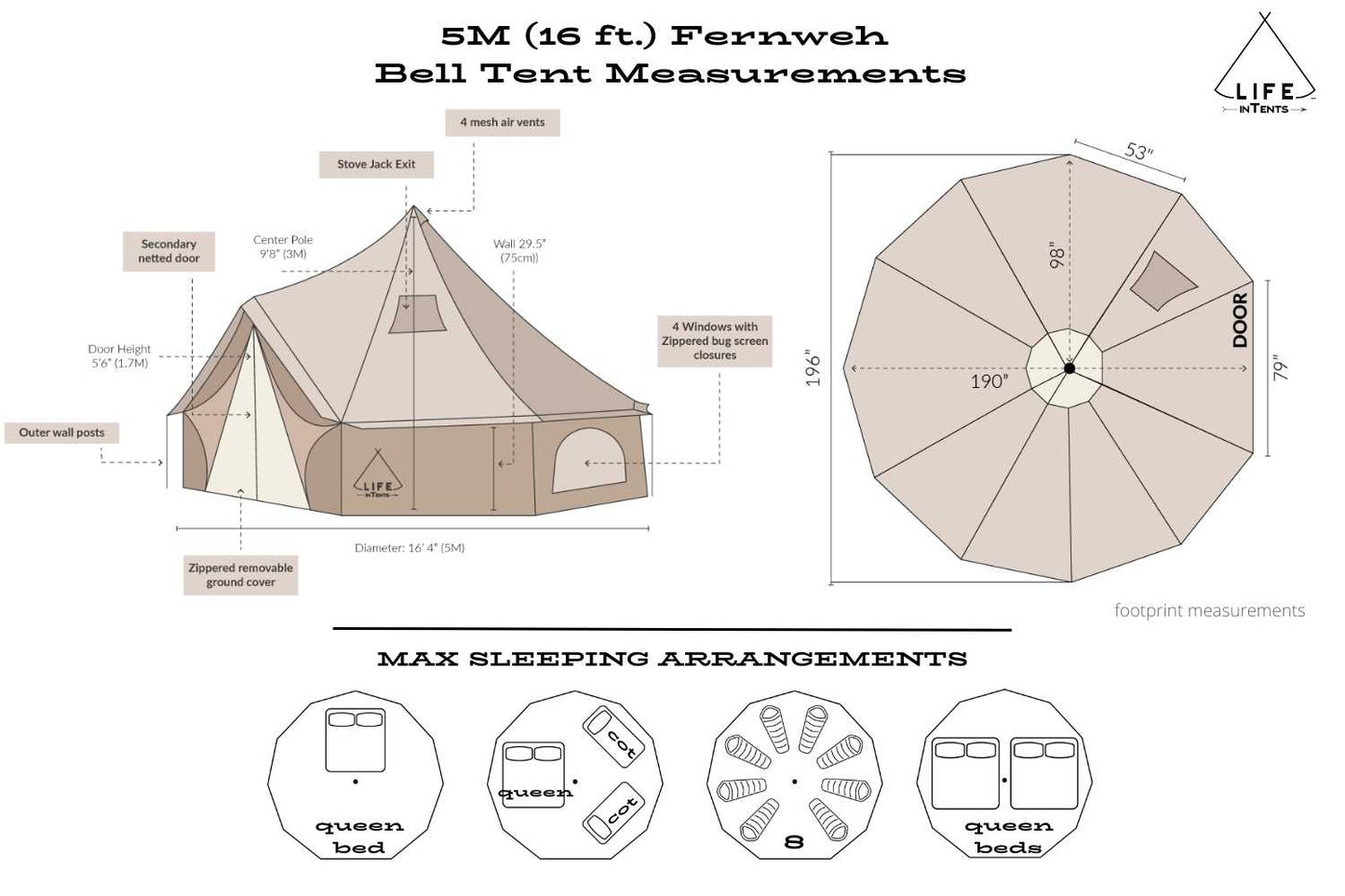 16' (5M) Fernweh™ Bell Tent by Life in Tents