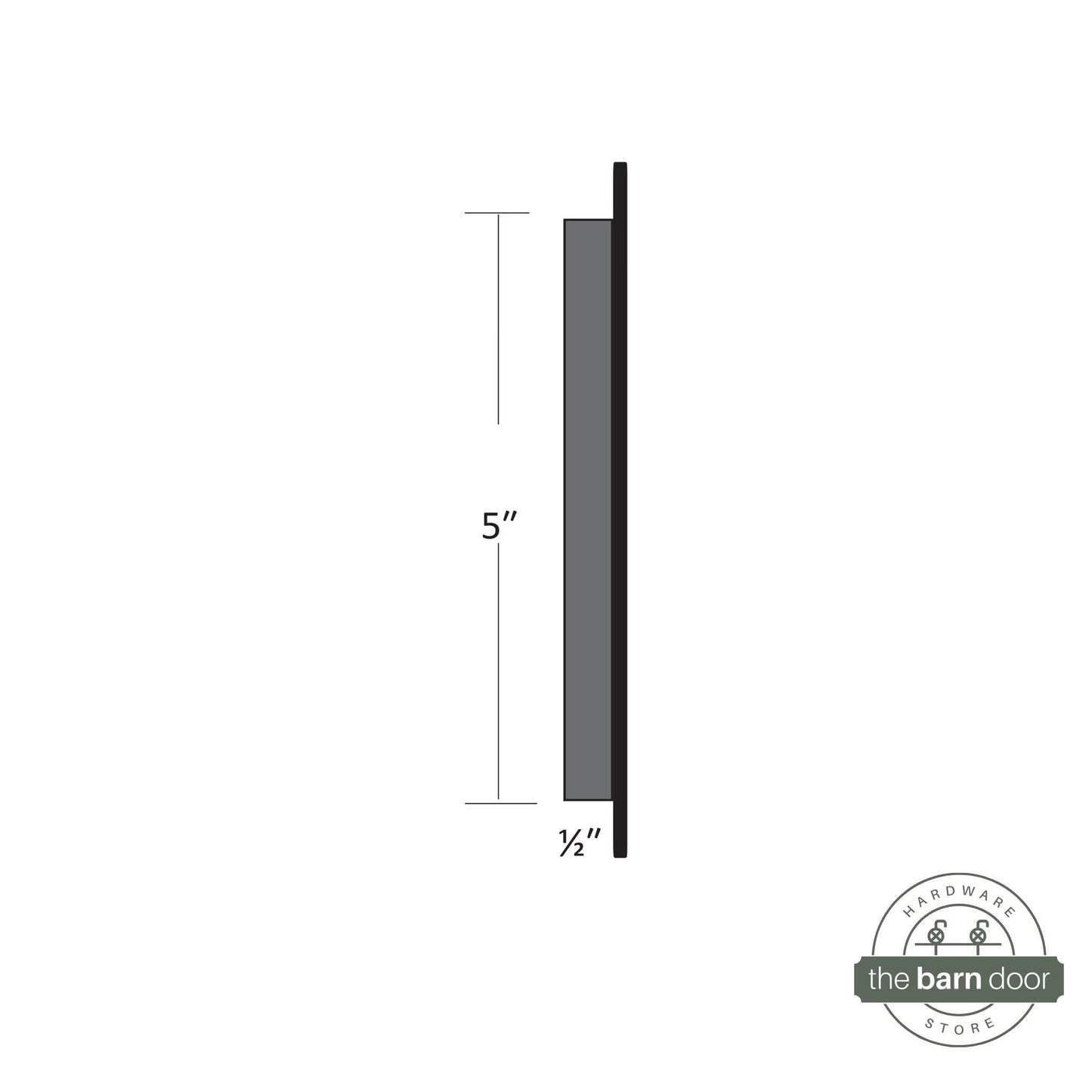 Barn Door Full Radius Flush Pull