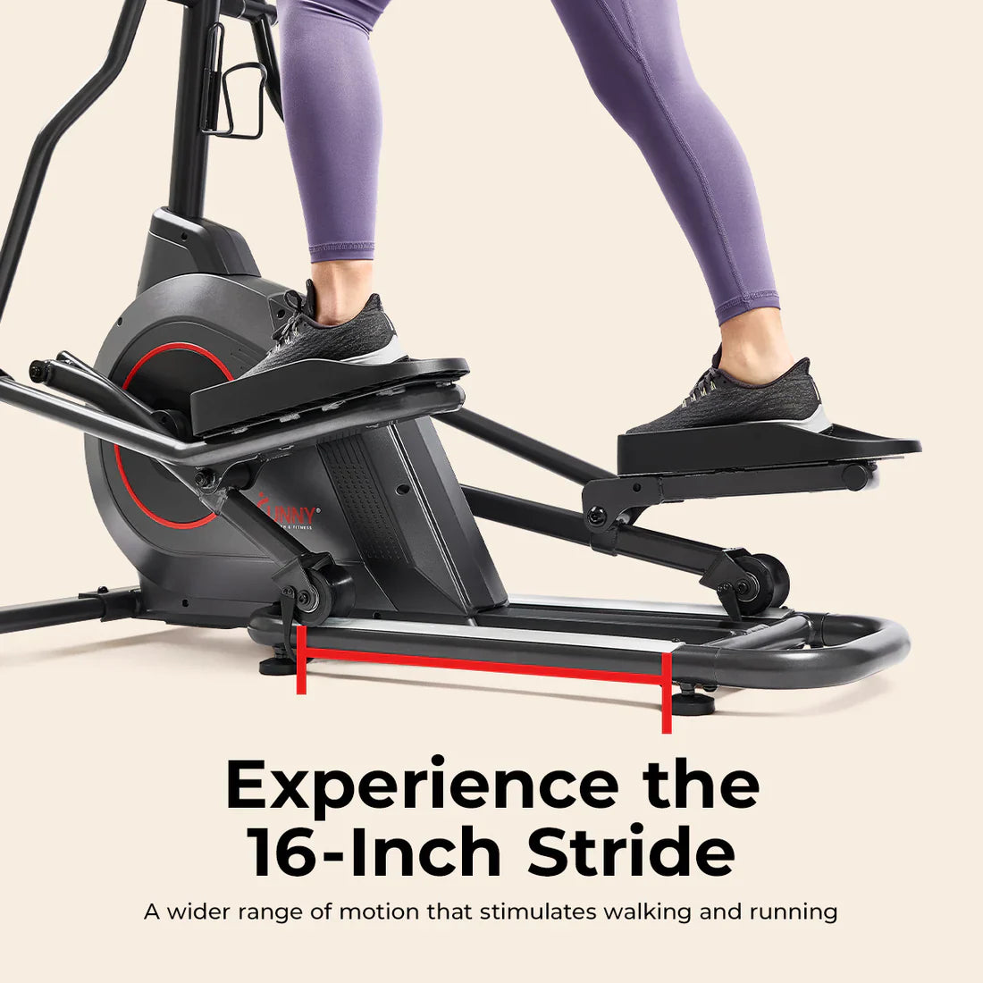 Ultra Silent Smart Elliptical Exerciser by Sunny Health & Fitness