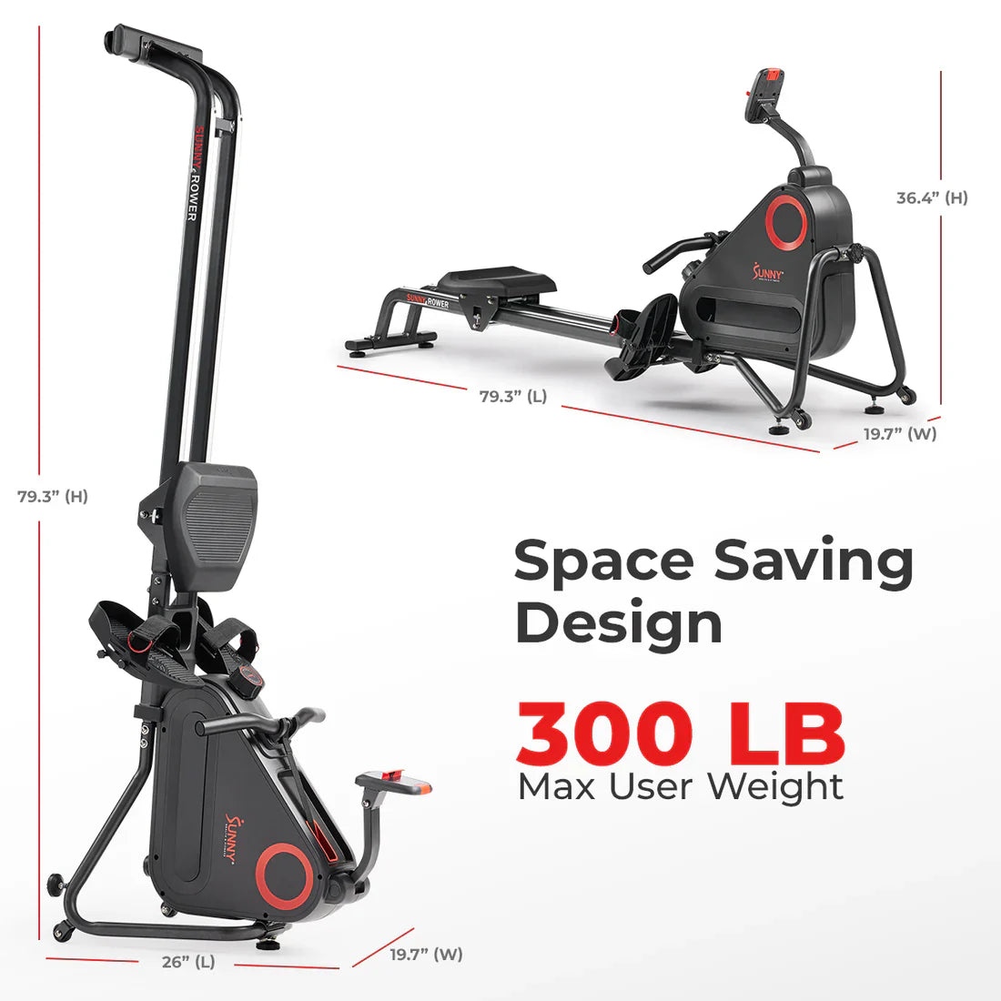Premium Smart Magnetic Rowing Machine by Sunny Health & Fitness