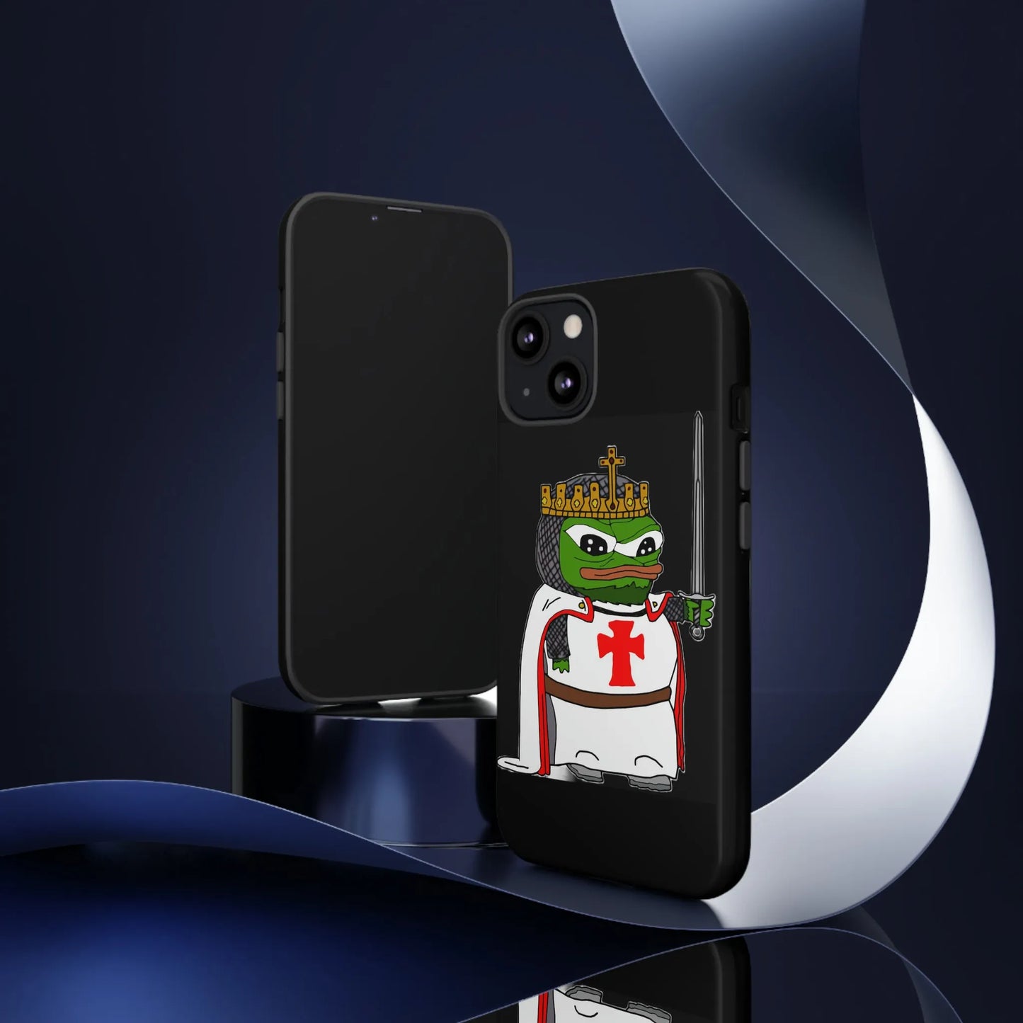 Crusader Pepe Cell Phone Case - Deus Vult Knight Phone Cover - 4LibertyShop.com