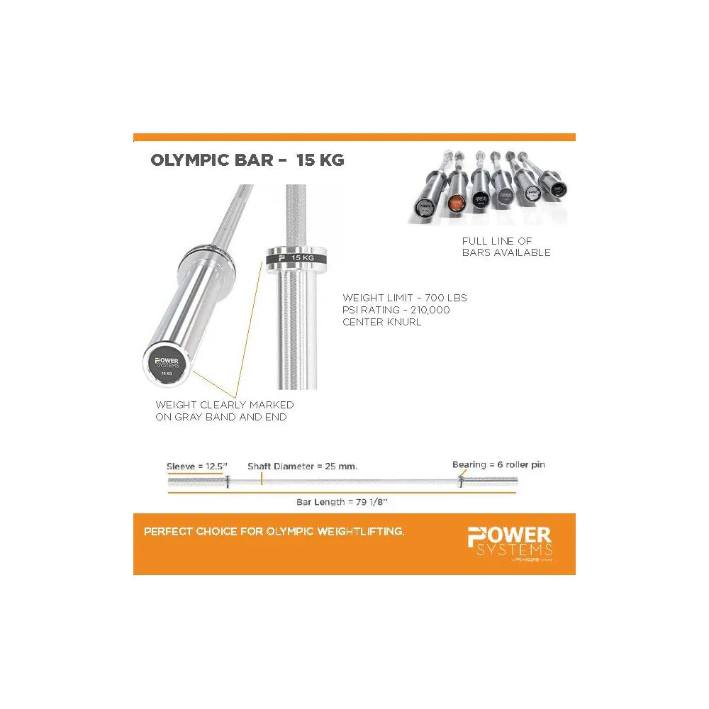 Power Systems Women's 15KG Olympic Bar