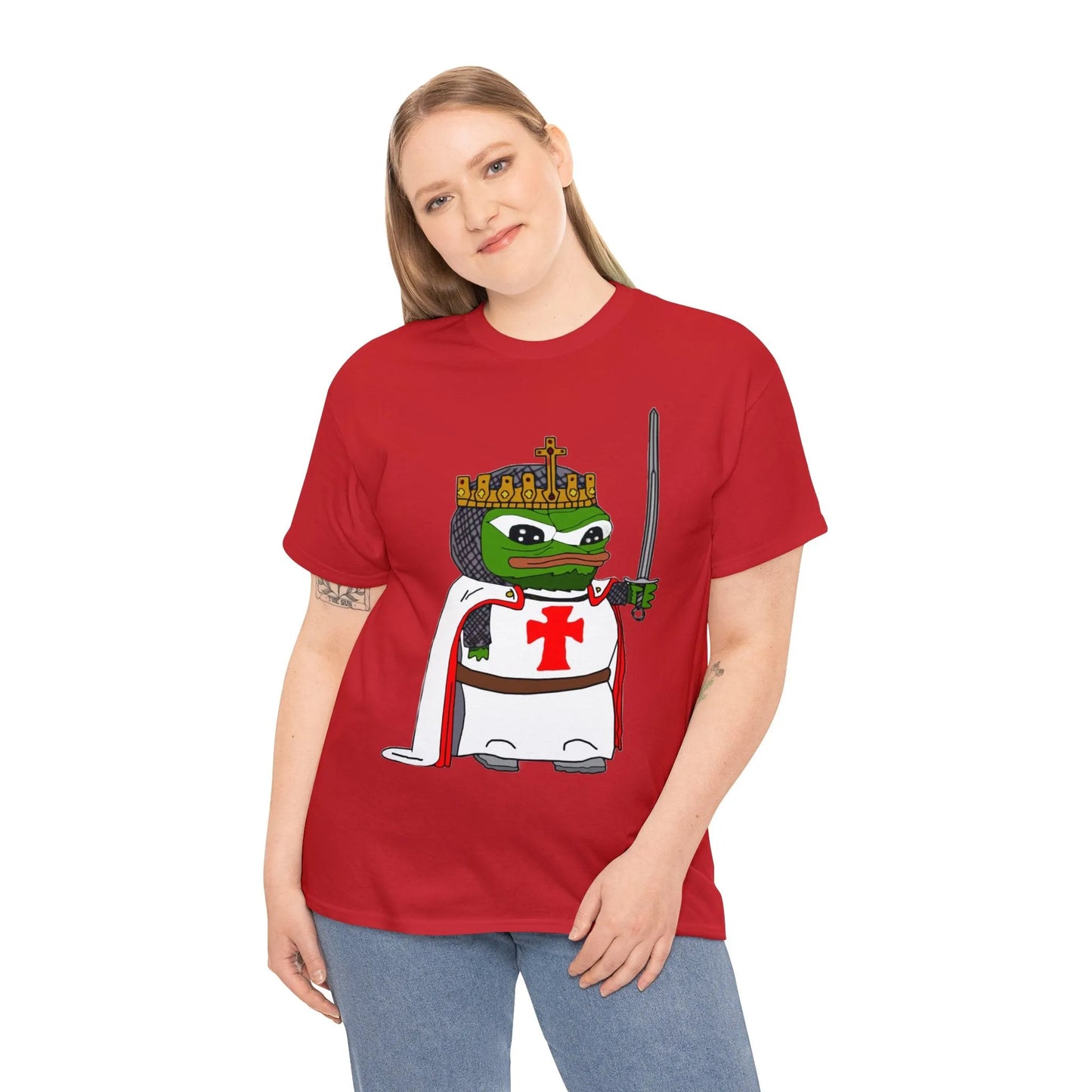 Pepe the Frog Crusader Knight T-Shirt - Deus Vult Meme - 4LibertyShop.com