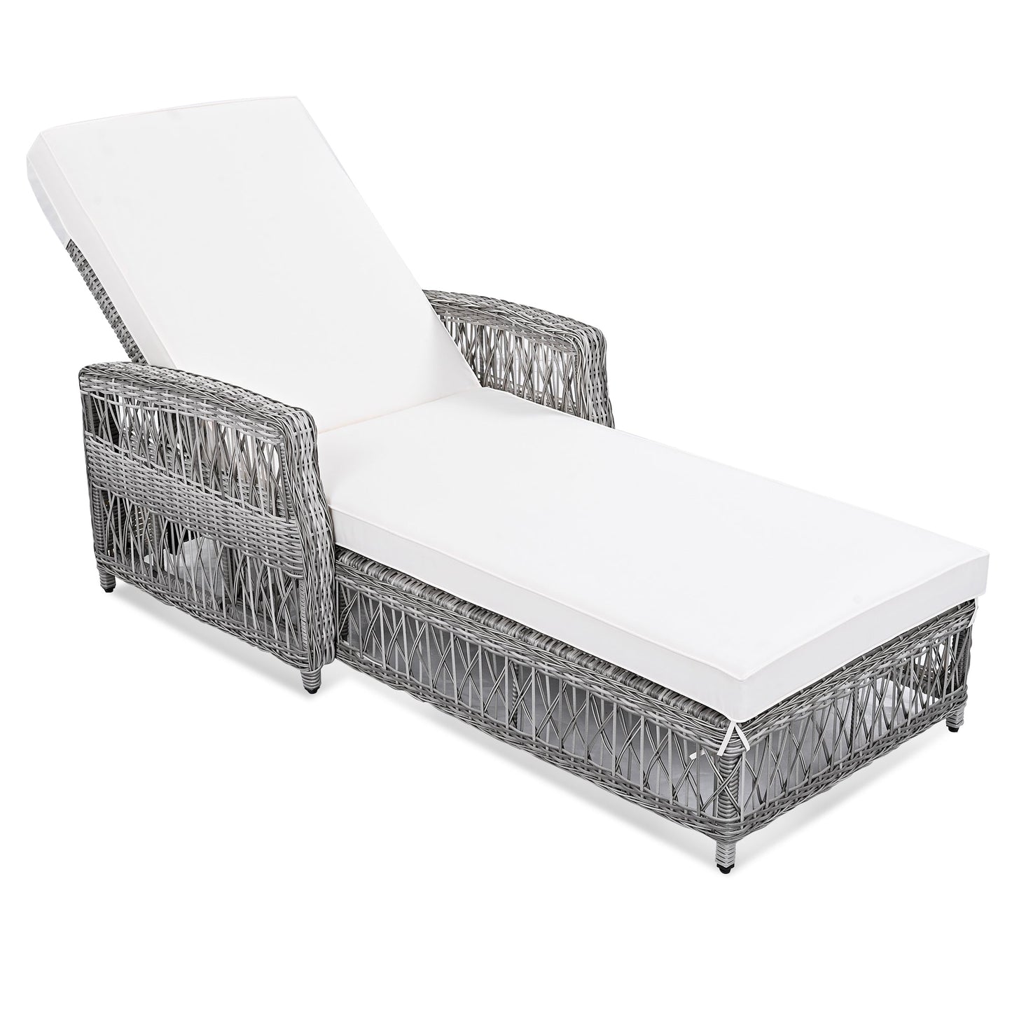 Go Outdoor Long Reclining Chaise with Cushions