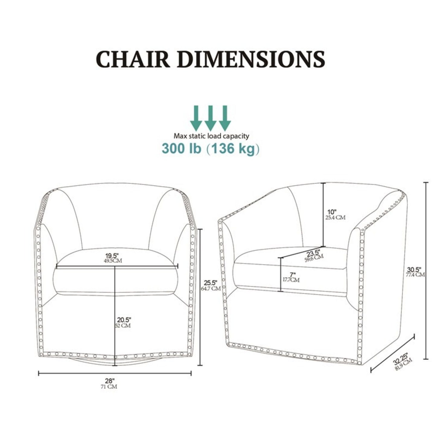 Luxurious Chair With 360 Degree Rotation