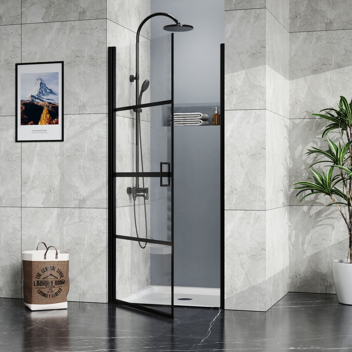 Shower Base With Centered Drain