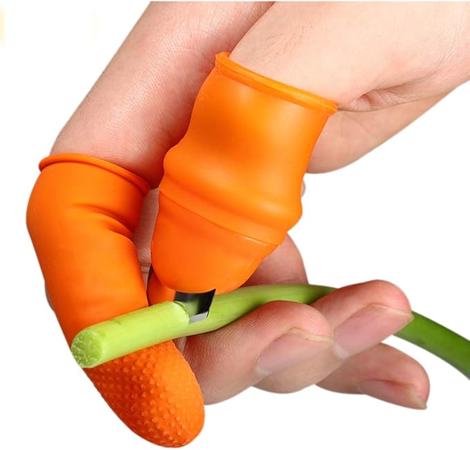 Fruit and Vegetable Picking Potted Plants Trim Silicone Thumb Knife Set Picking Portable Knife Garden Tools (1)