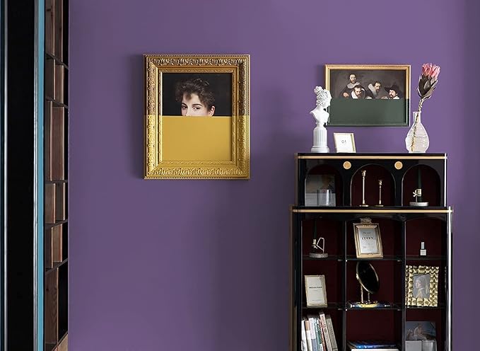 Dimoon 118''x17.7'' Purple Peel and Stick Wallpaper Contact Paper Modern Self Adhesive Wall Paper Removable Renter Friendly Textured Solid Color Shelf Cabinet Vinyl Roll (118''x17.7'',Dark Purple)