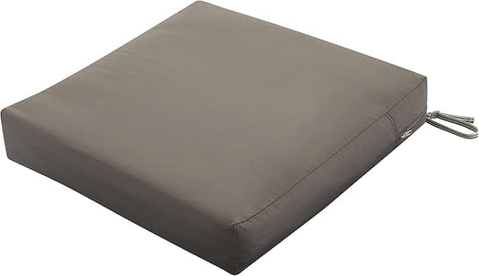 Classic Accessories Ravenna Water-Resistant Patio Lounge Chair/Loveseat Cushion, 25 x 27 x 5 Inch, Dark Taupe
