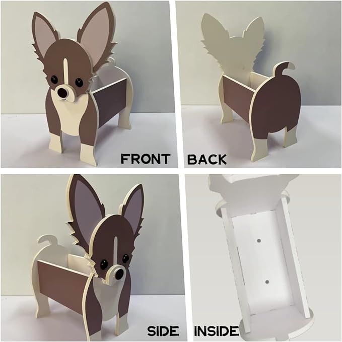 White Labrador Dog Planter Plant Pots,Cute Garden Dog Flower Planter,Large Dog Planters Birthday Gifts for Women,Office,Indoor/Outdoor Decor(9.84 * 7.87 * 17in)