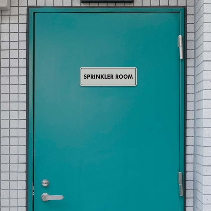 Signs ByLITA Standard Sprinkler Room Sign (Dark Brown) - Small