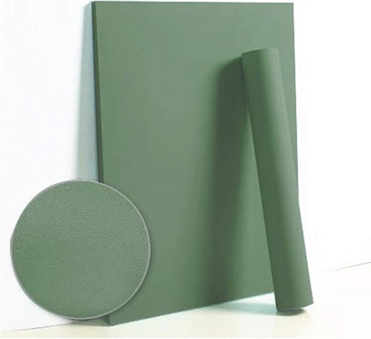 Dimoon 236''x23.6'' Green Peel and Stick Wallpaper Contact Paper Modern Self Adhesive Wall Paper Removable Renter Friendly Textured Solid Color Shelf Cabinet Vinyl Roll (236''x23.6'',Dark Green)
